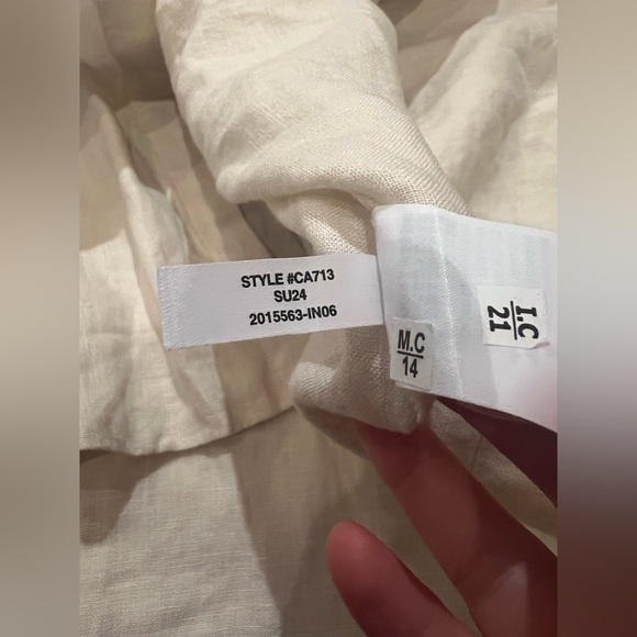 J Crew Button-up midi dress in linen— women’s medium - Picture 9 of 12